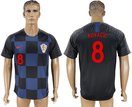 Croatia #8 Kovacic Away Soccer Country Jersey - Click Image to Close